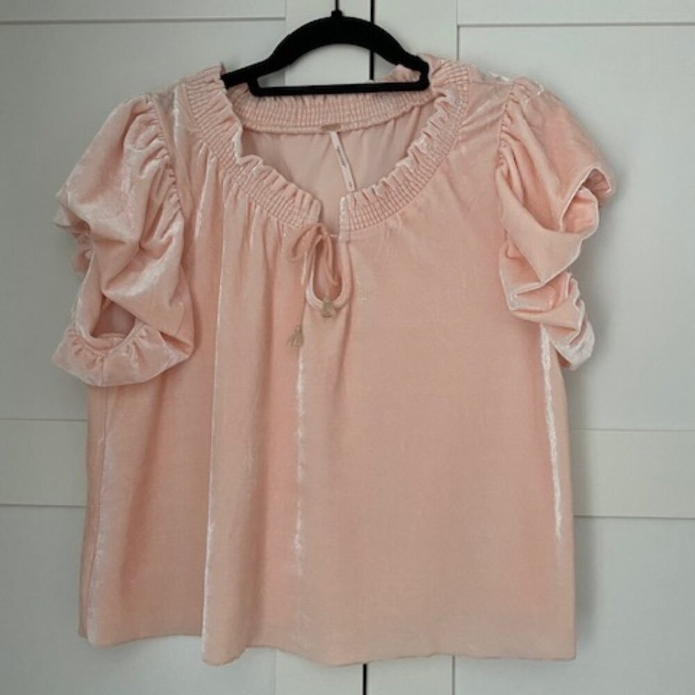 FREE PEOPLE Terese velvet top